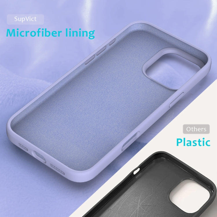 For iPhone 16 Pro Max Solid Color Silicone Phone Case(Purple)