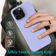 For iPhone 16 Pro Max Solid Color Silicone Phone Case(Purple)