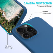 For iPhone 16 Pro Max Solid Color Silicone Phone Case(Cobalt Blue)