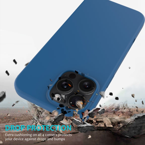For iPhone 16 Pro Max Solid Color Silicone Phone Case(Cobalt Blue)