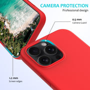 For iPhone 16 Pro Max Solid Color Silicone Phone Case(Red)