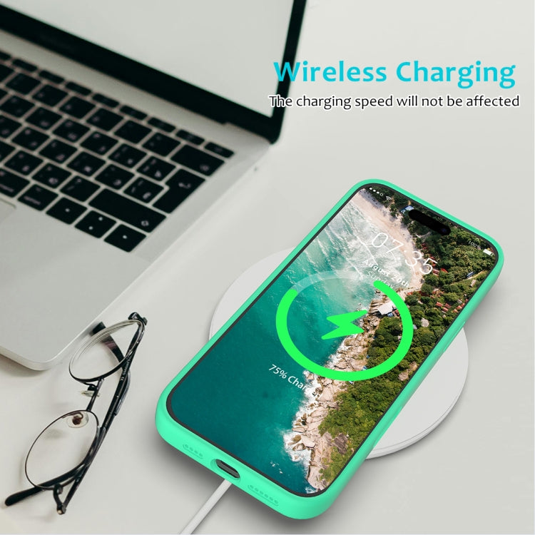 For iPhone 16 Pro Max Solid Color Silicone Phone Case(Green)