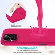 For iPhone 16 Pro Max Solid Color Silicone Phone Case(Rose Red)