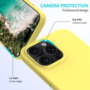 For iPhone 16 Pro Max Solid Color Silicone Phone Case(Lemon Yellow)