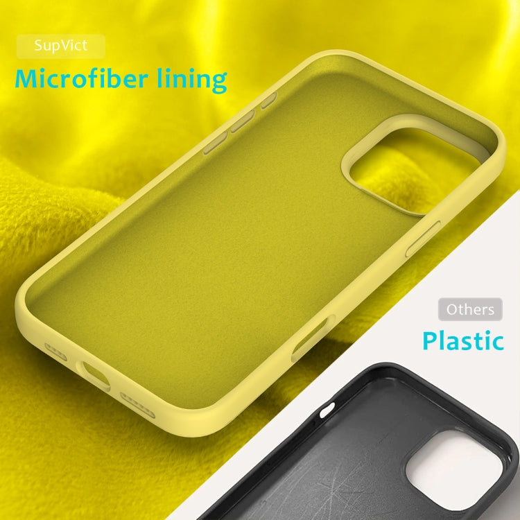 For iPhone 16 Pro Max Solid Color Silicone Phone Case(Lemon Yellow)