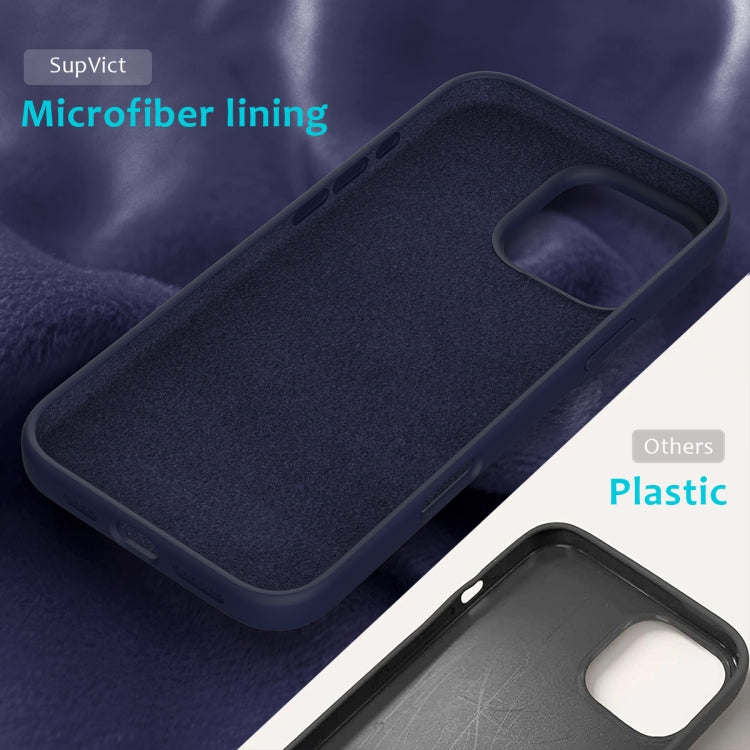 For iPhone 16 Pro Max Solid Color Silicone Phone Case(Midnight Blue)