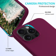 For iPhone 16 Pro Max Solid Color Silicone Phone Case(Violet)