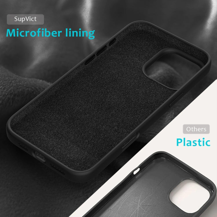 For iPhone 16 Pro Solid Color Silicone Phone Case(Black)