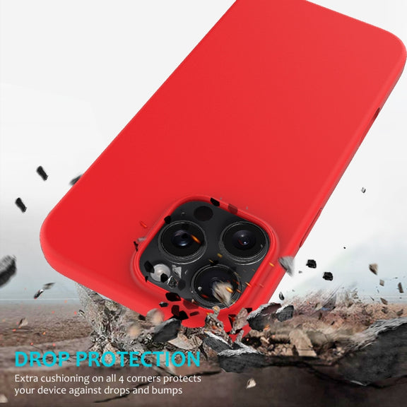 For iPhone 16 Pro Solid Color Silicone Phone Case(Red)