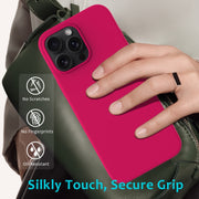For iPhone 16 Pro Solid Color Silicone Phone Case(Rose Red)