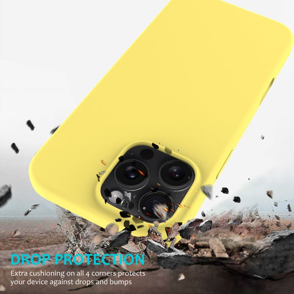 For iPhone 16 Pro Solid Color Silicone Phone Case(Lemon Yellow)