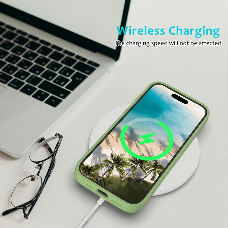 For iPhone 16 Plus Solid Color Silicone Phone Case(Mint Green)