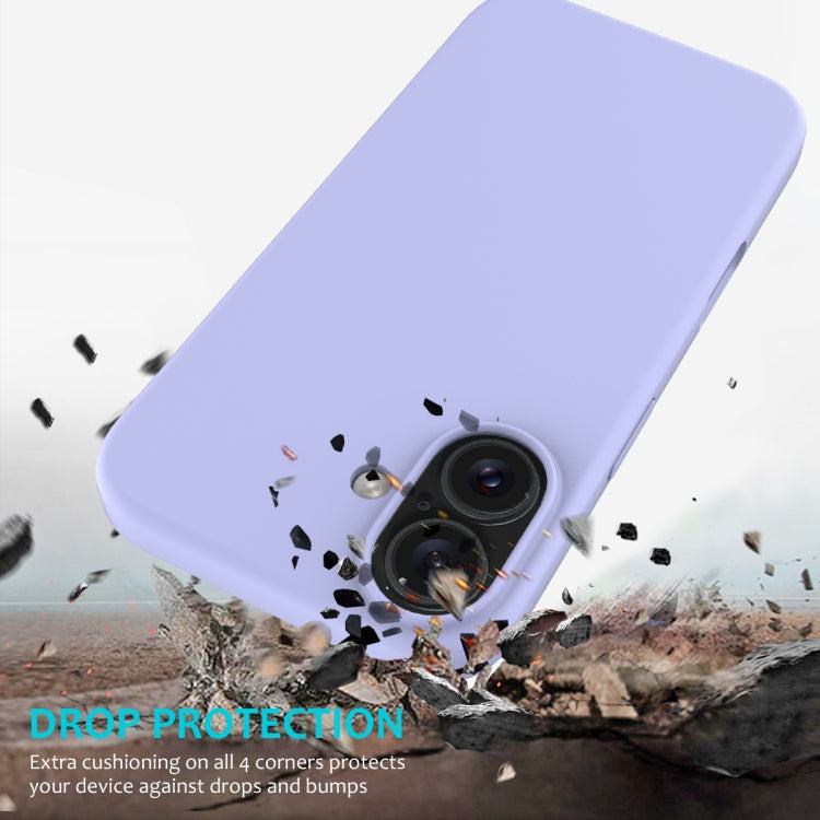 For iPhone 16 Plus Solid Color Silicone Phone Case(Purple)