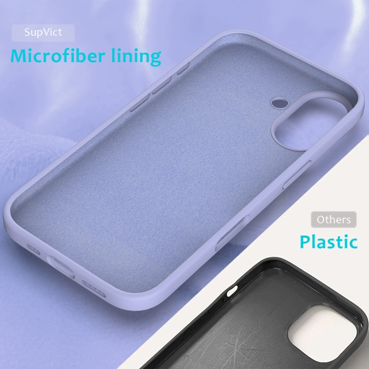 For iPhone 16 Plus Solid Color Silicone Phone Case(Purple)