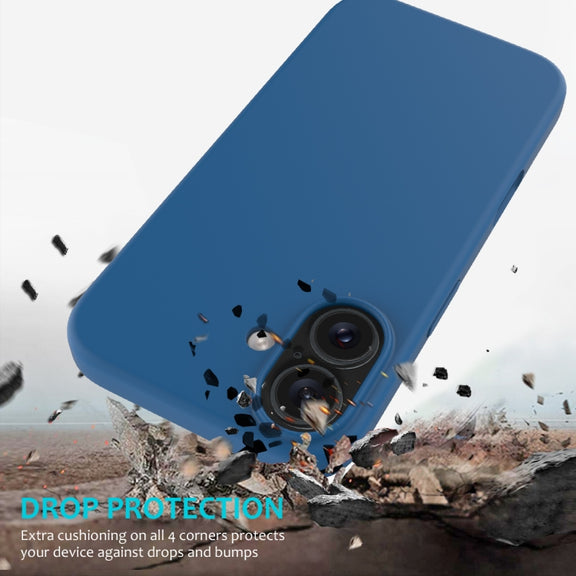 For iPhone 16 Plus Solid Color Silicone Phone Case(Cobalt Blue)