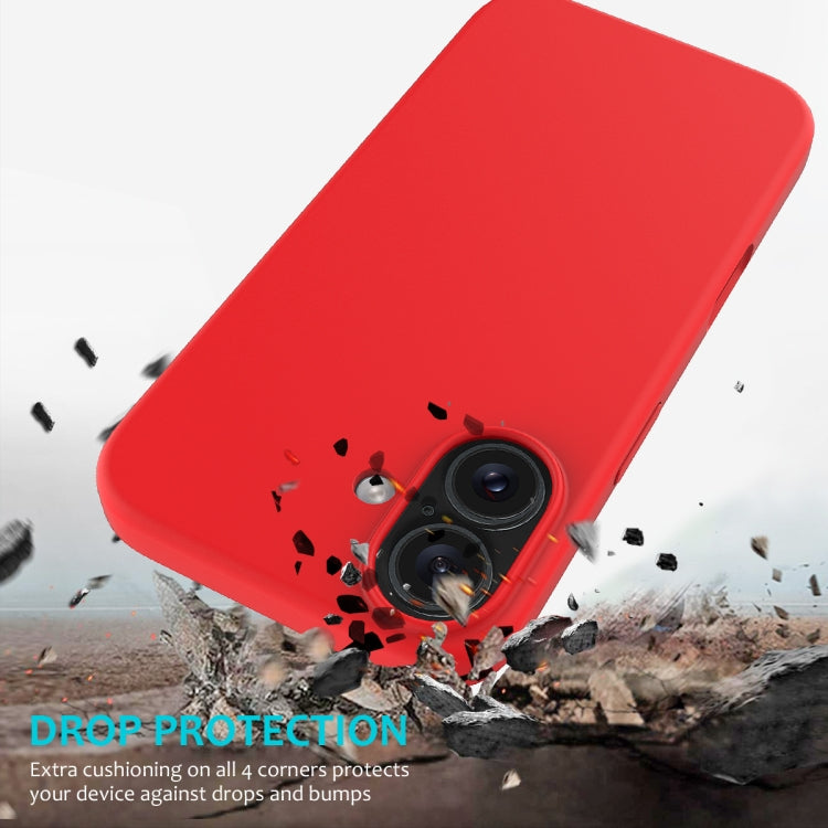 For iPhone 16 Plus Solid Color Silicone Phone Case(Red)