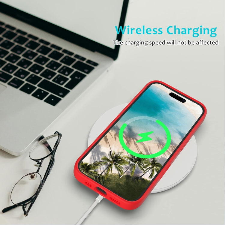 For iPhone 16 Plus Solid Color Silicone Phone Case(Red)