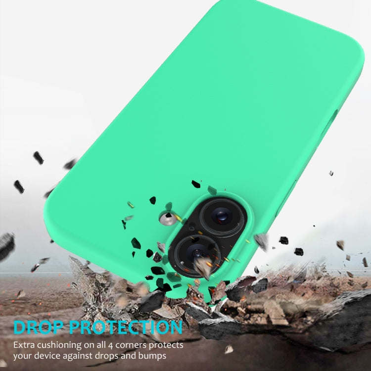For iPhone 16 Plus Solid Color Silicone Phone Case(Green)