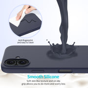 For iPhone 16 Plus Solid Color Silicone Phone Case(Midnight Blue)