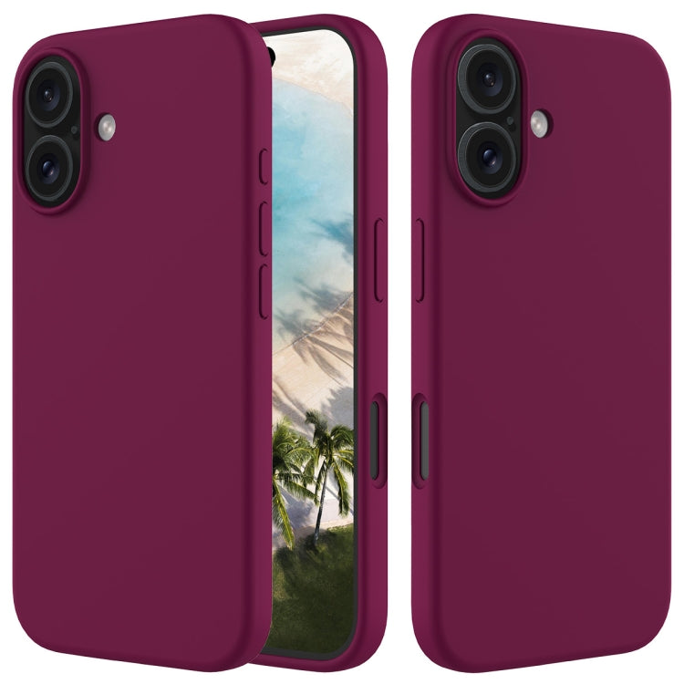 For iPhone 16 Plus Solid Color Silicone Phone Case(Violet)