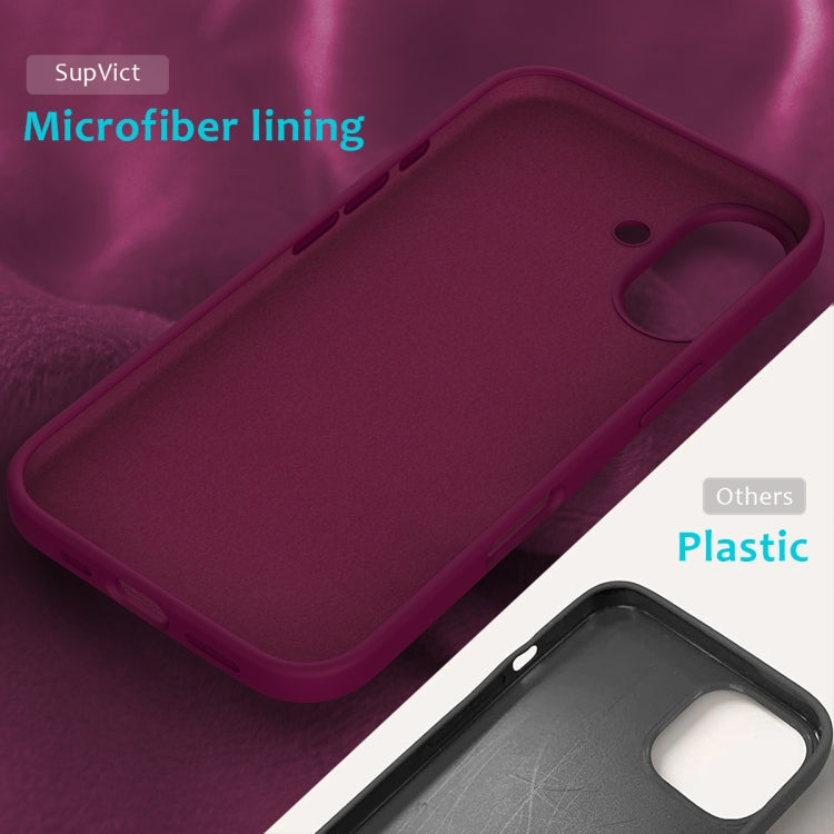 For iPhone 16 Plus Solid Color Silicone Phone Case(Violet)