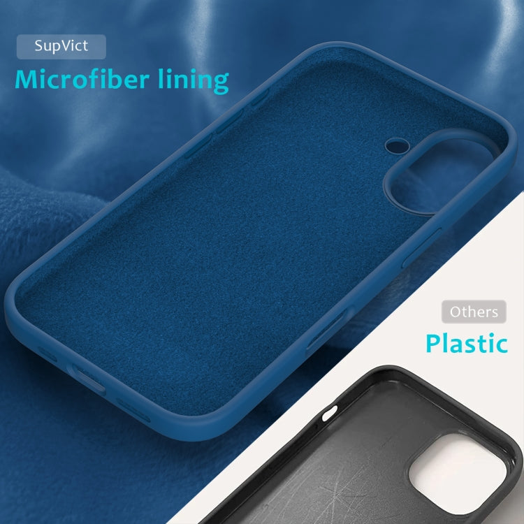 For iPhone 16 Solid Color Silicone Phone Case(Cobalt Blue)