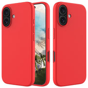 For iPhone 16 Solid Color Silicone Phone Case(Red)