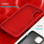 For iPhone 16 Solid Color Silicone Phone Case(Red)