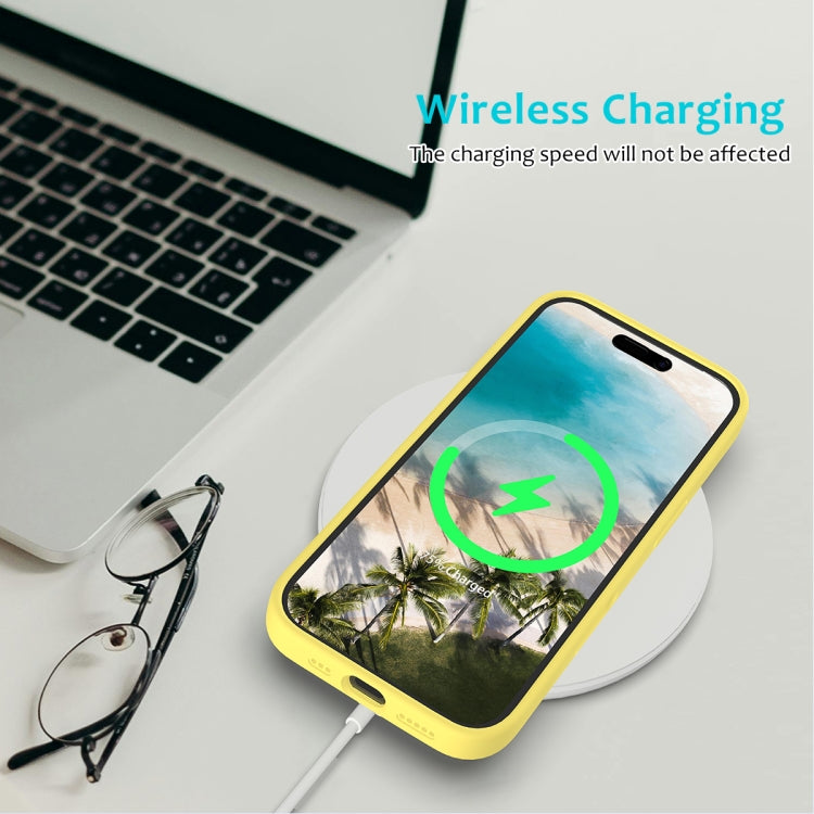 For iPhone 16 Solid Color Silicone Phone Case(Lemon Yellow)