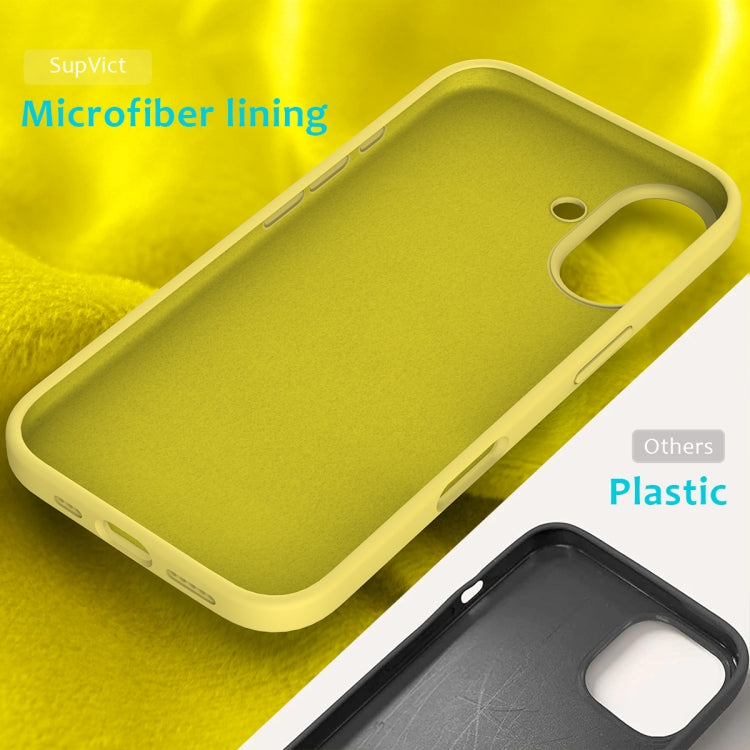 For iPhone 16 Solid Color Silicone Phone Case(Lemon Yellow)