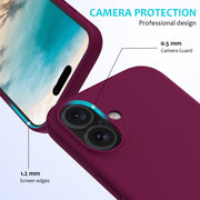 For iPhone 16 Solid Color Silicone Phone Case(Violet)
