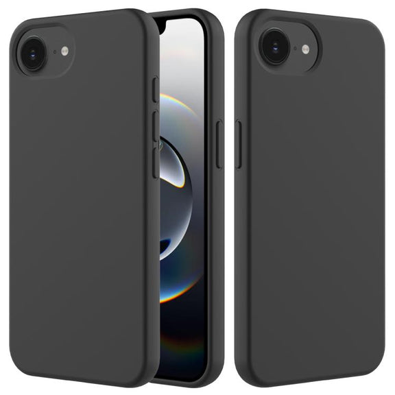 For iPhone 16e Solid Color Silicone Phone Case(Black)