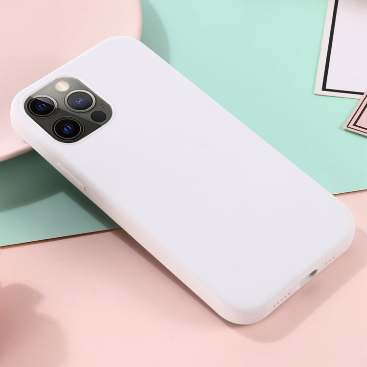 For iPhone 15 Pro Max Shockproof Silicone Magsafe Phone Case(White)