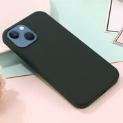 For iPhone 15 Shockproof Silicone Magsafe Phone Case(Dark Green)