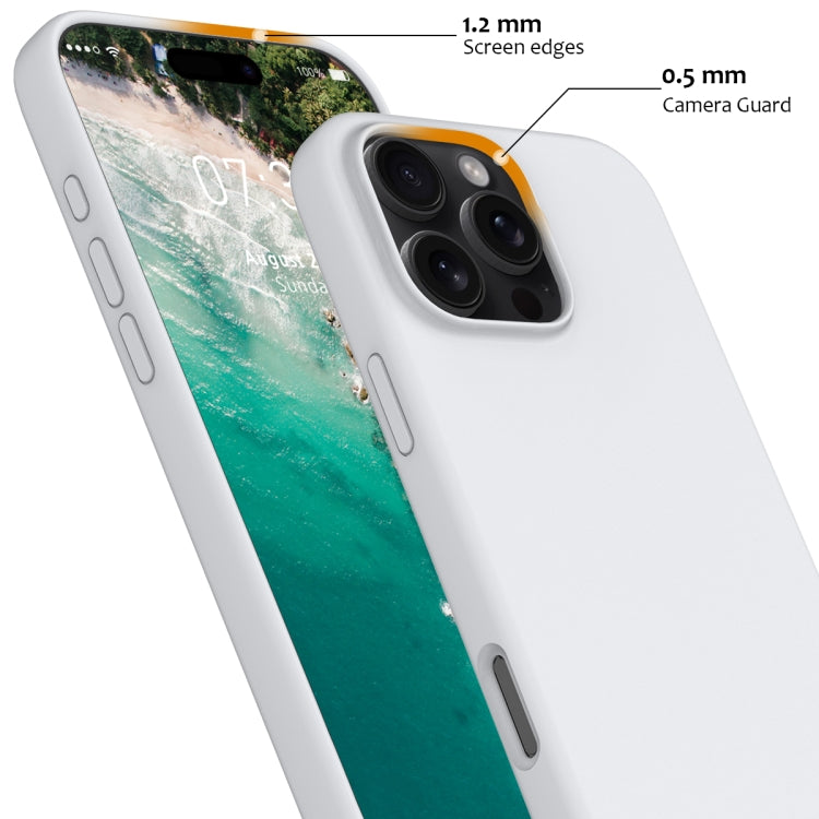 For iPhone 16 Pro Max Shockproof Silicone Magsafe Phone Case(White)