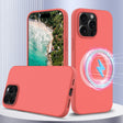 For iPhone 16 Pro Max Shockproof Silicone Magsafe Phone Case(Pink Orange) - iPhone 16 Pro Max Cases by PMC TechLife | Online Shopping South Africa | PMC TechLife | Buy Now Pay Later Mobicred
