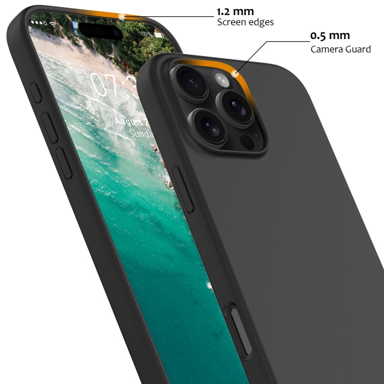 For iPhone 16 Pro Max Shockproof Silicone Magsafe Phone Case(Black)