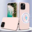 For iPhone 16 Pro Max Shockproof Silicone Magsafe Phone Case(Sand Pink) - iPhone 16 Pro Max Cases by PMC TechLife | Online Shopping South Africa | PMC TechLife | Buy Now Pay Later Mobicred