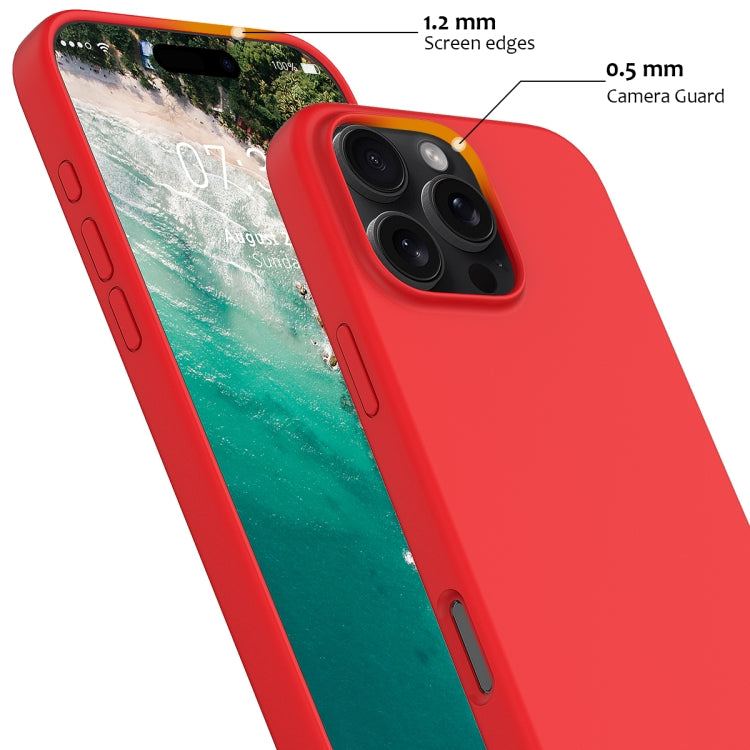 For iPhone 16 Pro Shockproof Silicone Magsafe Phone Case(Red)