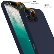 For iPhone 16 Pro Shockproof Silicone Magsafe Phone Case(Navy Blue)