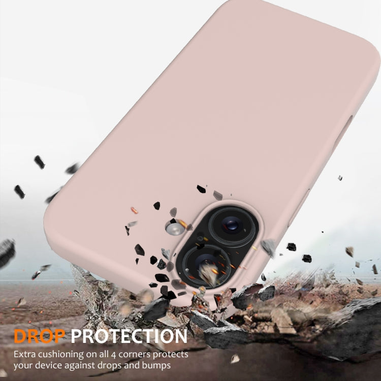 For iPhone 16 Plus Shockproof Silicone Magsafe Phone Case(Sand Pink)