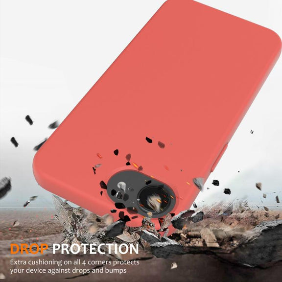 For iPhone 16e Shockproof Silicone Magsafe Phone Case(Pink Orange)