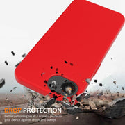 For iPhone 16e Shockproof Silicone Magsafe Phone Case(Red)