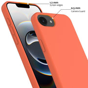 For iPhone 16e Shockproof Silicone Magsafe Phone Case(Gold Orange)