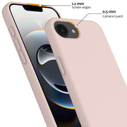 For iPhone 16e Shockproof Silicone Magsafe Phone Case(Sand Pink)