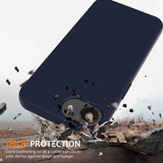For iPhone 16e Shockproof Silicone Magsafe Phone Case(Navy Blue)