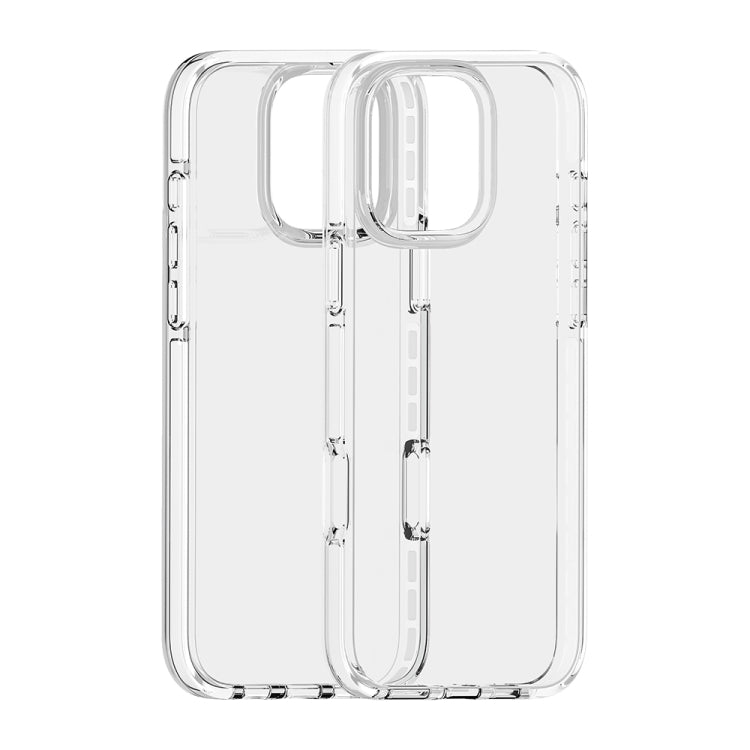For iPhone 16 Pro Max Two-color Shockproof High Transparency TPU Phone Case(White)