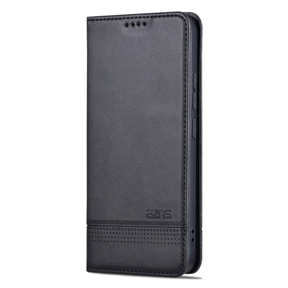 For Xiaomi 14 AZNS Magnetic Calf Texture Flip Leather Phone Case(Black)