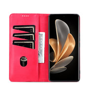 For Xiaomi 14 Ultra AZNS Magnetic Calf Texture Flip Leather Phone Case(Red)