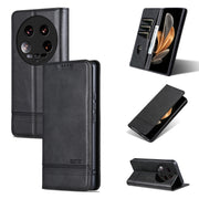 For Xiaomi 14 Ultra AZNS Magnetic Calf Texture Flip Leather Phone Case(Black)
